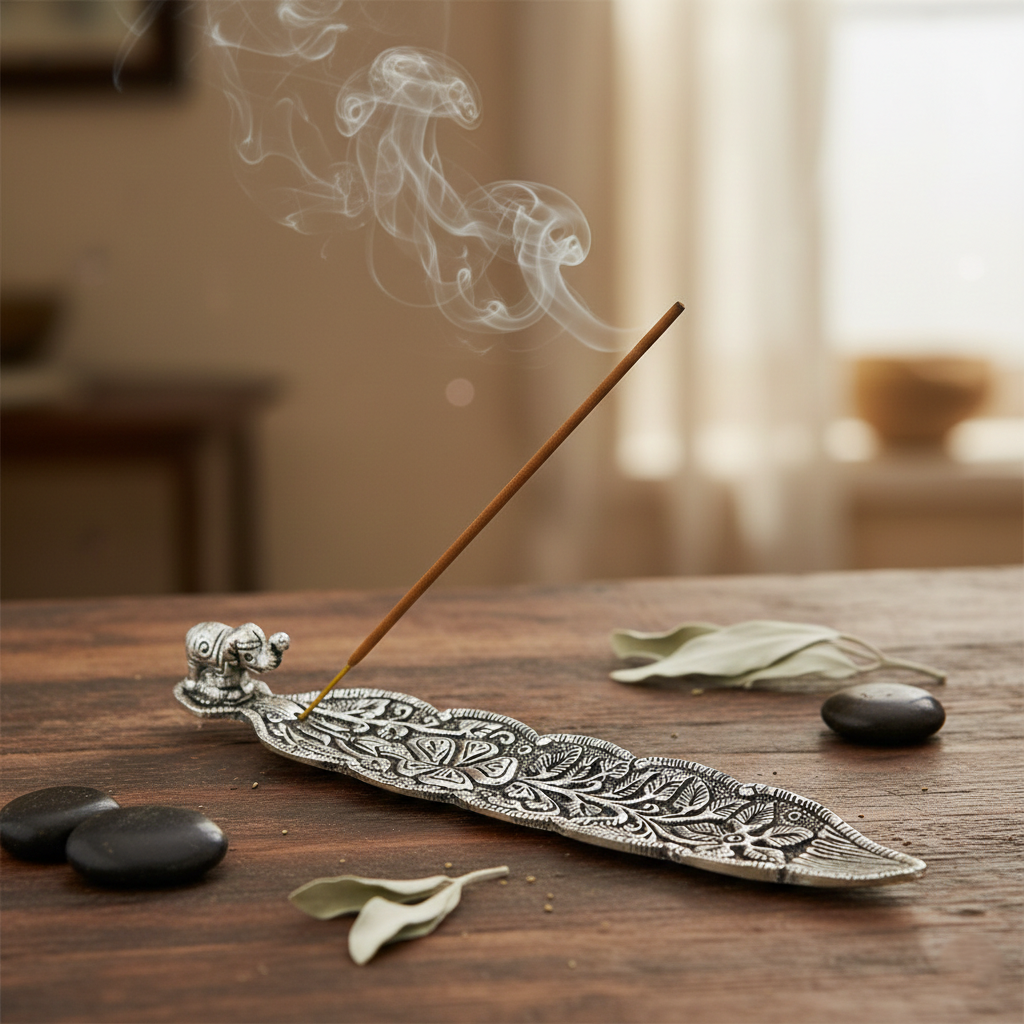Metal Kayık Fil Tasarımı Tütsülük Model 1  - 2